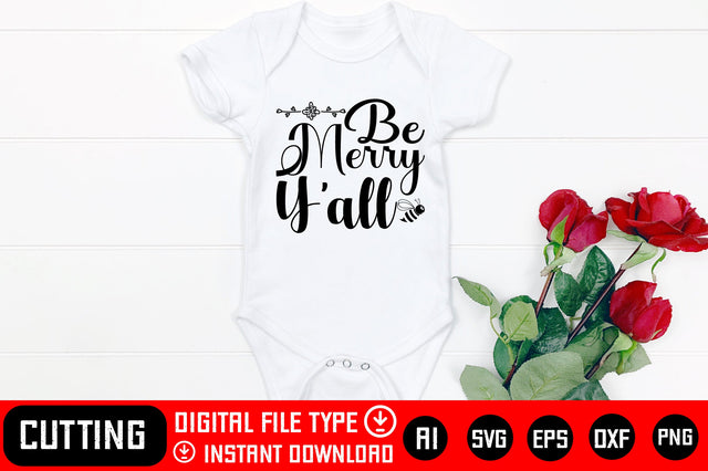 Be Merry Y'all SVG CraftlabSvg29 