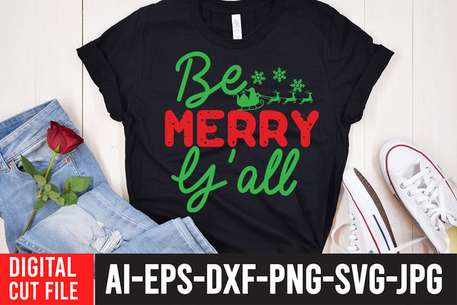 Be Merry Y'all SVG Cut File SVG BlackCatsMedia 