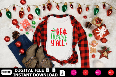 Be Merry Y'All SVG Shahin alam 