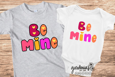 Be Mine Bubble Letters SVG SVG Gardenias Art Shop 