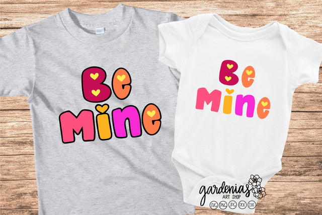 Be Mine Bubble Letters SVG SVG Gardenias Art Shop 