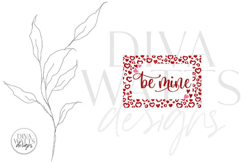 Be Mine Doormat SVG | Leopard Hearts & Lips Design SVG Diva Watts Designs 