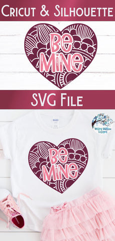Be Mine Mandala Heart SVG SVG Wispy Willow Designs 