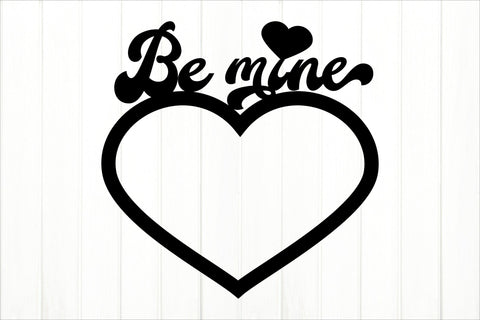 Be Mine Photo Frame SVG. Laser Photo Frame. Hearts Photo Frame SVG Olga Terlyanskaya 