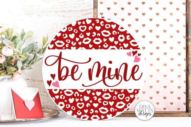 Be Mine SVG | Leopard Print Round Design SVG Diva Watts Designs 