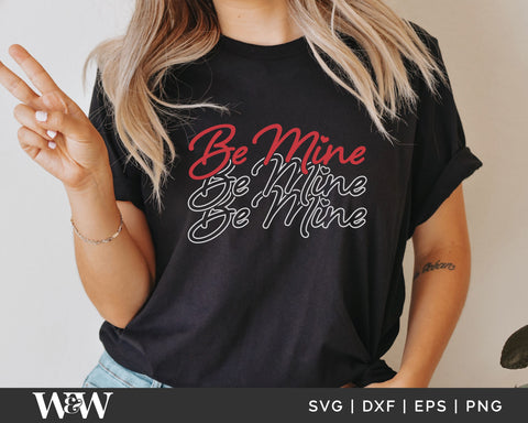 Be Mine SVG | Retro Valentine SVG SVG Wood And Walt 