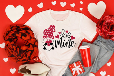 Be Mine SVG Valentine Gnome Quotes SVG dapiyupi store 