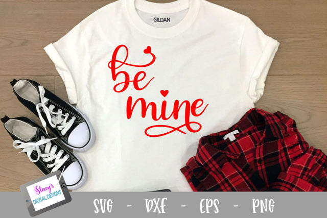 Be mine SVG - Valentine's Day SVG with hearts SVG Stacy's Digital Designs 