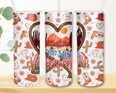 Be Mine Valentine Design Png, Western Valentine 20oz Skinny Tumbler, Howdy Cowboy Tumbler Wrap, Retro Valentine Tumbler Template, Digital Download Sublimation sassyprint 