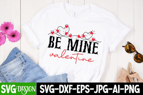Be Mine Valentine SVG Cut File, ,Valentine's Day SVG Design SVG BlackCatsMedia 