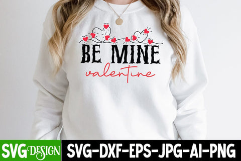 Be Mine Valentine SVG Cut File, ,Valentine's Day SVG Design SVG BlackCatsMedia 