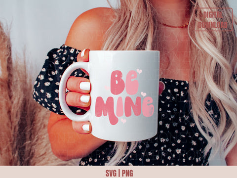 Be Mine Valentine Svg, Valentine Distressed Png SVG Happy Honey Digital 