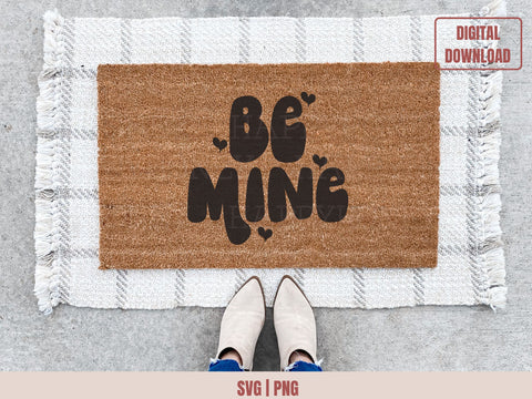 Be Mine Valentine Svg, Valentine Distressed Png SVG Happy Honey Digital 