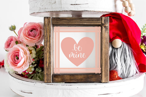 Be Mine Valentine's Stencil SVG SVG Ikonart Design Shop 