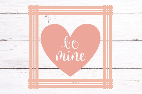Be Mine Valentine's Stencil SVG SVG Ikonart Design Shop 