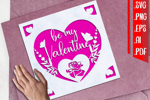 Be My Valentine Cards svg eps png ai pdf SVG zafrans studio 
