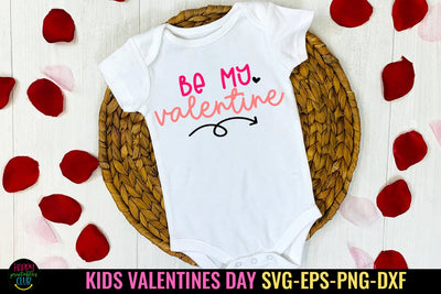 Be My Valentine I Kids Valentines SVG I Baby Valentines SVG SVG Happy Printables Club 