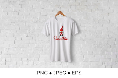 Be my Valentine Lettering. Cute Gnome Sublimation Sublimation LaBelezoka 