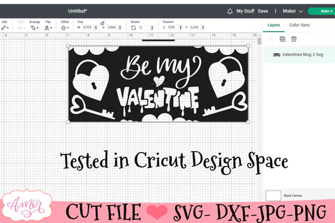 Be my Valentine Mug Wrap SVG for 12oz mugs infusible ink SVG Amorclipart 