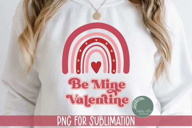 Be My Valentine Sublimation Designs-Valentine Rainbow PNG Sublimation Linden Valley Designs 
