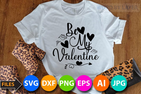 be my valentine SVG Cut File SVG BlackCatsMedia 