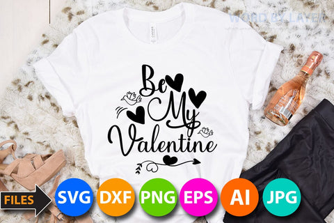be my valentine SVG Cut File SVG BlackCatsMedia 
