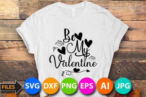 be my valentine SVG Cut File SVG BlackCatsMedia 