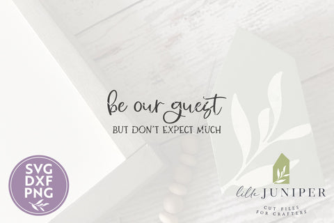 Be Our Guest But Don't Expect Much SVG Files | Funny Guest Room SVG SVG LilleJuniper 