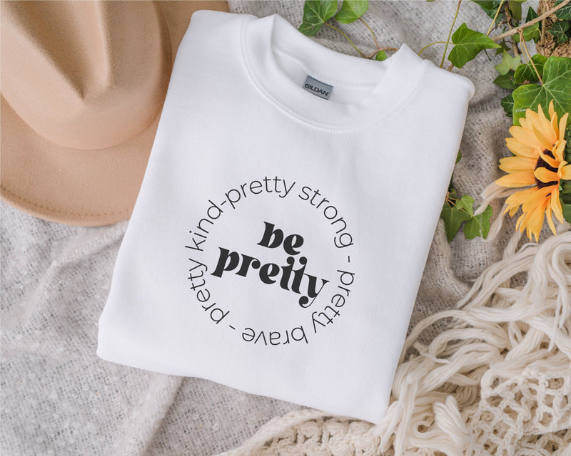 Be pretty svg, Inspirational svg, self love svg, acceptance svg, girl gift svg, pretty strong svg, brave svg, kind svg, Mental Health svg SVG Fauz 