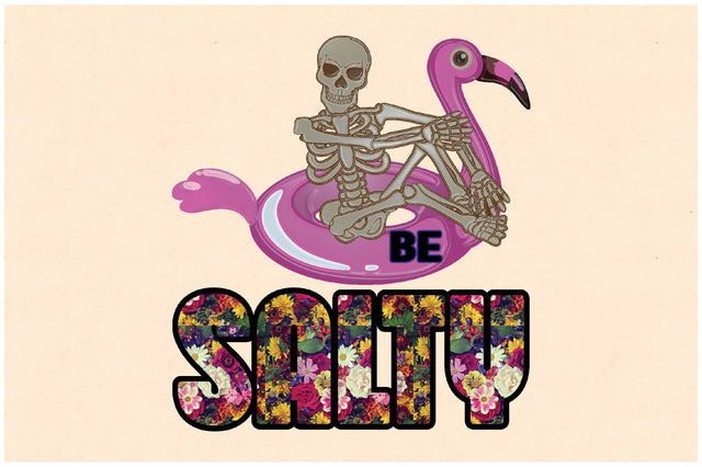 Be Salty Skeleton Swimming Sublimation Sublimation Jagonath Roy 
