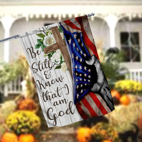 Be Still And Know That I Am God Garden Flag 12x18 Garden Flag Sublimation Design Download PNG File Instant Download Sublimation CaldwellArt 