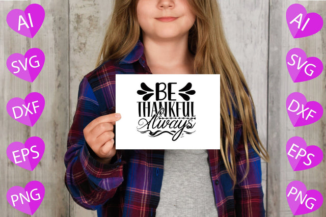 Be Thankful Always SVG CraftlabSvg29 