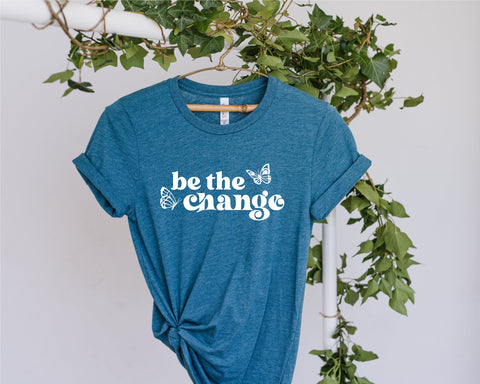 Be The Change svg, Inspirational svg, Motivational svg, happiness svg, Positive Vibes svg, Self care svg, Positive Shirt svg, shirt design SVG Fauz 