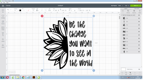 Be the change you want to see in the world SVG | Quote Sunflower SVG SVG CreativeStudioTM 