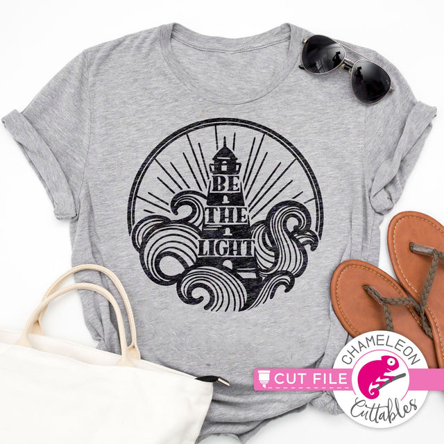 Be the light lighthouse circle svg png dxf SVG Chameleon Cuttables 