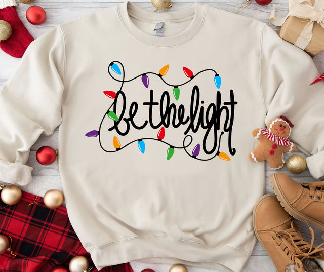 Be The Light PNG Christmas Lights PNG Sublimation ToriDesigns 