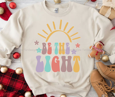 Be The Light PNG, Mental Health png, Self Love png, Boho Png Designs, Positive png, Retro png, Sublimation Design, Digital Design Sublimation ToriDesigns 
