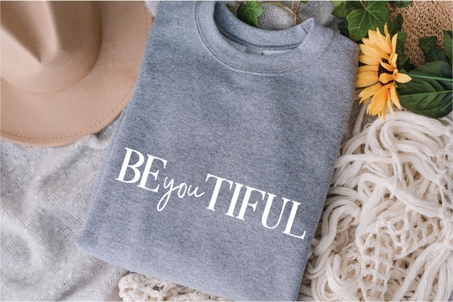 Be you tiful SVG, beautiful Svg, self love Svg, inner beauty Svg, self care Svg, Be Beautiful SVG, Women Empowerment SVG, svg for shirt SVG Fauz 