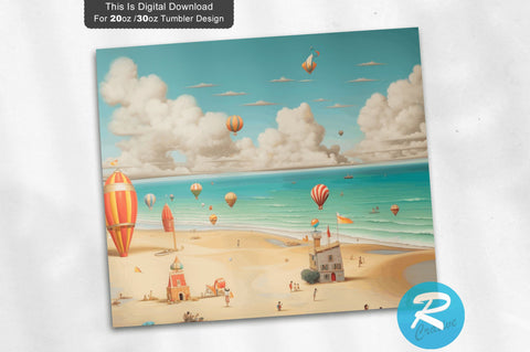 Beach 20 Oz / 30 Oz Tumbler PNG Sublimation Regulrcrative 