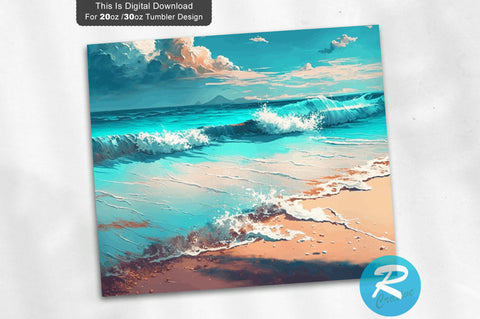 Beach 20 oz / 30 oz Tumbler PNG Sublimation Regulrcrative 