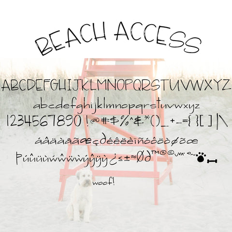 Beach Access Font a Fun and Casual Minimalistic Hand Lettered Font, Fonts for Procreate, Alphabet, Invitation Font ON SALE! Font Maple & Olive Designs 