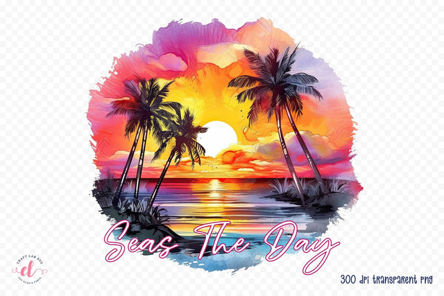 Beach and Summer PNG Sublimation - Seas the Day Sublimation CraftLabSVG 