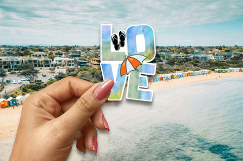 Beach and Summer Printable Sticker Bundle Sublimation Regulrcrative 