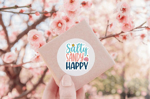 Beach and Summer Printable Sticker Bundle Sublimation Regulrcrative 