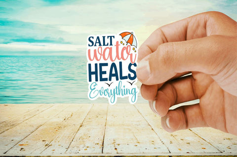 Beach and Summer Printable Sticker Bundle Sublimation Regulrcrative 