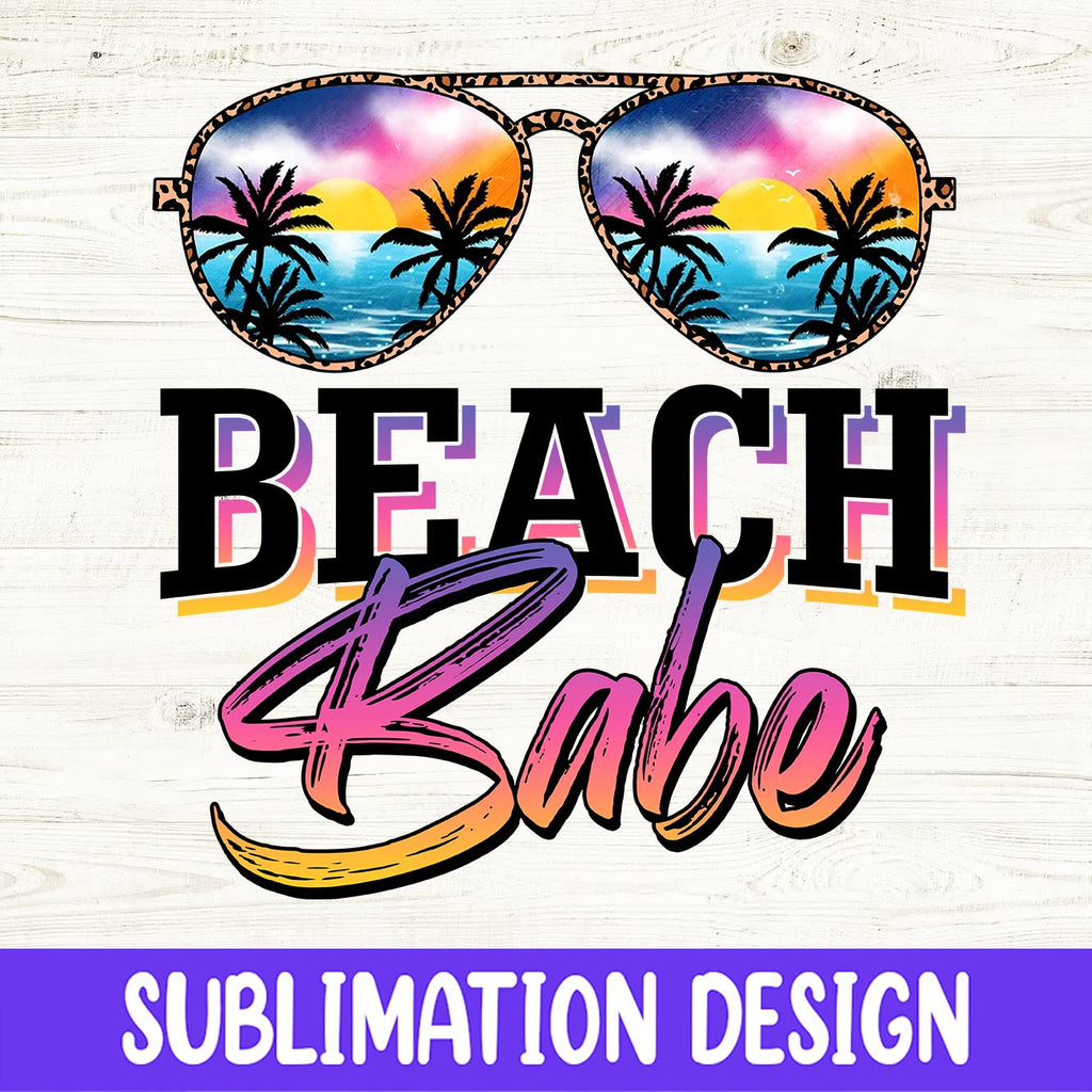 Beach Babe Png Sublimation Design, Beach Babe With Sunglasses Png ...