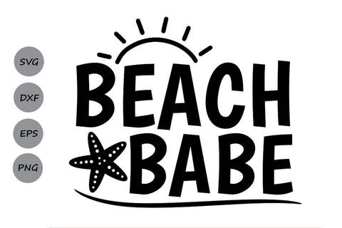 Beach Babe| Summer Beach SVG Cutting Files SVG CosmosFineArt 