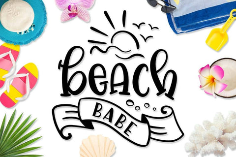 Beach babe | Summer cute file SVG TheBlackCatPrints 