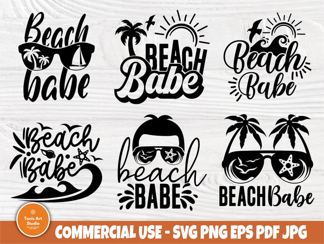 Beach Babe SVG, Summer Sign, Vacation Svg, Shirts SVG TonisArtStudio 