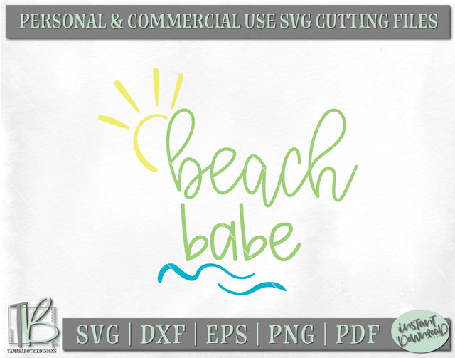 Beach Babe SVG, Summer SVG, Beach SVG SVG TB Designs 